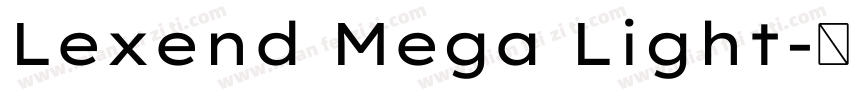 Lexend Mega Light字体转换
